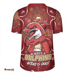 Redcliffe Dolphins V-Neck Rugby Jerseys Aboriginal Pattern Inspired Victory Is Ours