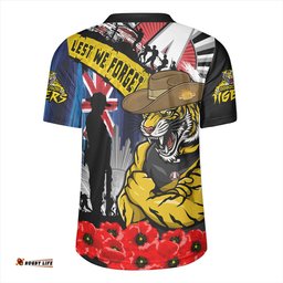 Richmond V-Neck Rugby Jerseys Anzac Day Honor United In Spirit