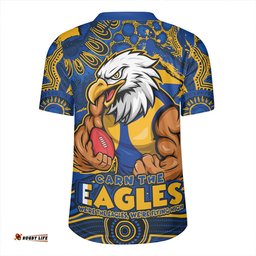 West Coast Eagles V-Neck Rugby Jerseys Blazing Spirit Of Victory