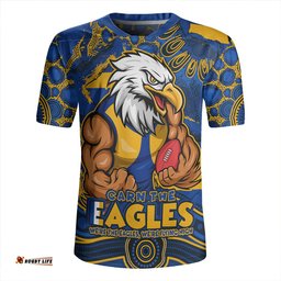 West Coast Eagles V-Neck Rugby Jerseys Blazing Spirit Of Victory