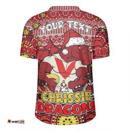 St. George Illawarra Dragons Christmas Custom V-Neck Rugby Jerseys - Christmas Knit Patterns Vintage Jersey Ugly V-Neck Rugby Jerseys