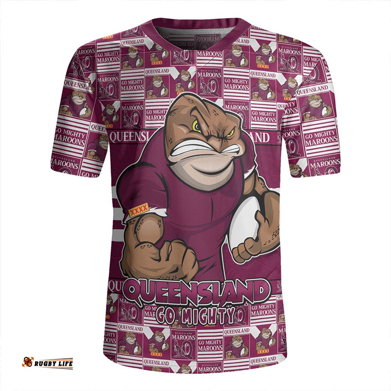 Queensland Maroons V-Neck Rugby Jerseys Champion���������s Pride Comic Style