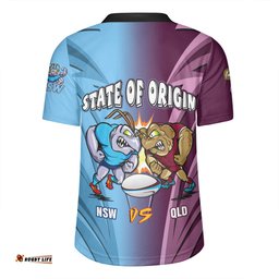 Queensland Maroons V-Neck Rugby Jerseys Custom State Of Origin 2024 Tough Fan Rugby For Life QLD vs NSW Ver 2