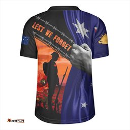 Australia V-Neck Rugby Jerseys Remembrance Day Australian Fallen Heroes