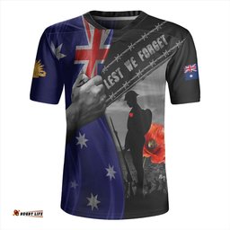 Australia V-Neck Rugby Jerseys Remembrance Day Australian Fallen Heroes