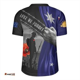 Australia V-Neck Rugby Jerseys Remembrance Day Australian Fallen Heroes