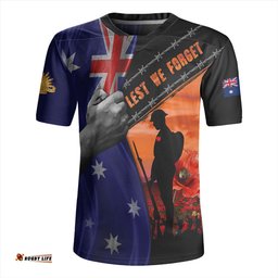 Australia V-Neck Rugby Jerseys Remembrance Day Australian Fallen Heroes
