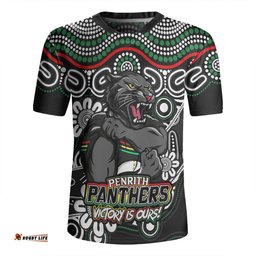 Penrith Panthers V-Neck Rugby Jerseys Aboriginal Inspired Tough Fan Rugby For Life