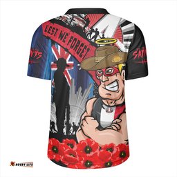 St Kilda V-Neck Rugby Jerseys Anzac Day Honor United In Spirit