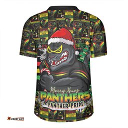 Penrith Panthers V-Neck Rugby Jerseys Merry Ugly Christmas Comic Style