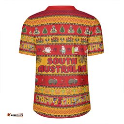 South Australia Christmas Custom V-Neck Rugby Jerseys - Happy Chrissie Ugly Style V-Neck Rugby Jerseys