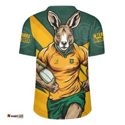 Aussie Wallabies Aboriginal Strength Wear Wallabies Rugby Edition Yellow Rugby Jersey