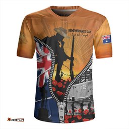 Australia Lest We Forget Honoring Our Heroes On Remembrance Day Rugby Jersey