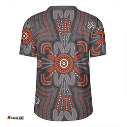 Australia Dot Painting Inspired Aboriginal Aboriginal Dot Indigenous Art Inspired Rugby Jersey