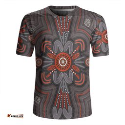 Australia Dot Painting Inspired Aboriginal Aboriginal Dot Indigenous Art Inspired Rugby Jersey