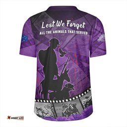 Australia Anzac Day Lest We Forget Historical Footage Of Animals Rugby Jersey