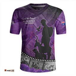 Australia Anzac Day Lest We Forget Historical Footage Of Animals Rugby Jersey