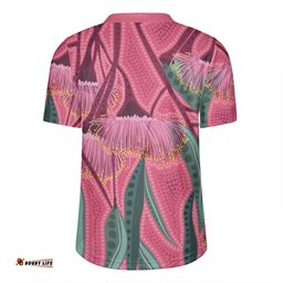 Australia Flowers Aboriginal Aboriginal Dot Art Of Australian Native Eucalyptus Tree Branch Rugby Jersey