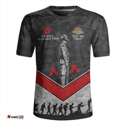 Australia Camouflage Lest We Forget Rugby Jersey
