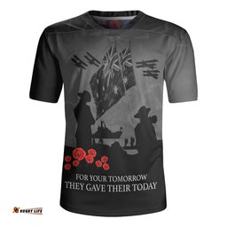 Australia Anzac Anzac Day Poppy Flowers Black Rugby Jersey