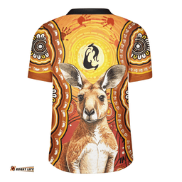 Australia Aboriginal Kangaroo Dreaming With Dot Art Rugby Jersey