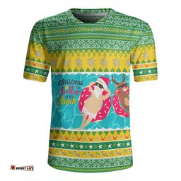 Australia Christmas Custom Christmas Is Better At The Beach Rugby Jersey