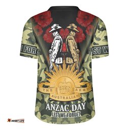Australia V-Neck Rugby Jerseys - Anzac Day Australian Army Camo Patterns