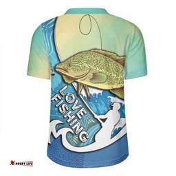 Australia Fishing Aboriginal Fishing Custom Love Fishing Murray Cod In Aboriginal Art Patterns Rugby Jersey