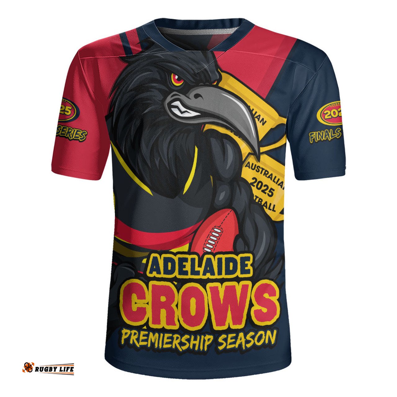 Adelaide Crows Australian Football Finals Premiership Spirit Rugby Jersey