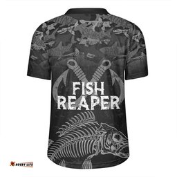 Australia Fishing Custom Fish Reaper Fish Skeleton Grey Rugby Jersey