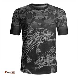 Australia Fishing Custom Fish Reaper Fish Skeleton Grey Rugby Jersey