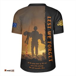 Australia Anzac Day Remember Them Today, Everyday And Always Rugby Jersey