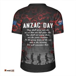 Australia V-Neck Rugby Jerseys Anzac Day Poppy Pride Honoring The Fallen