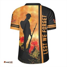 Australia V-Neck Rugby Jerseys Lest We Forget Quater Style