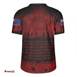 Australia Anzac Day Their Names Liveth Forevermore Rugby Jersey
