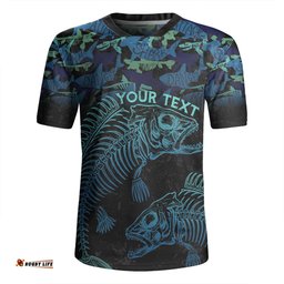 Australia Fishing Custom Fish Reaper Fish Skeleton Blue Rugby Jersey