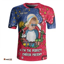 Australia Christmas Custom I'm the Perfect Present Blue Rugby Jersey