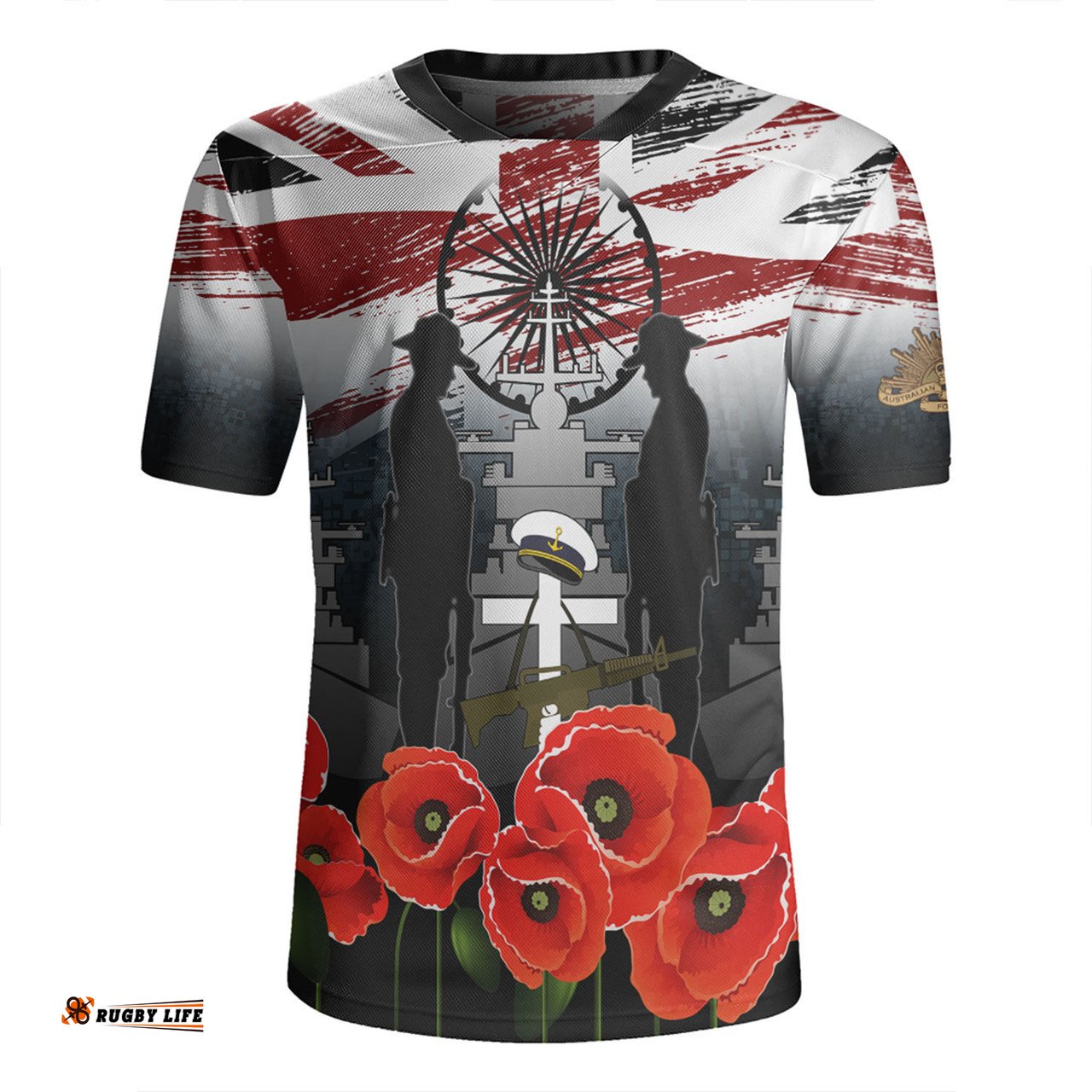 Australia Navy Force Anzac Day Custom We Thank You For Our Freedom Rugby Jersey