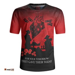 Australia Anzac Anzac Day Poppy Flowers Red Rugby Jersey