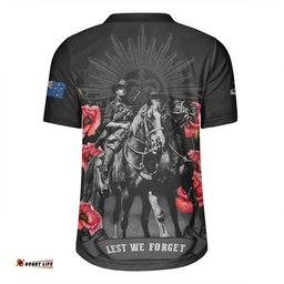 Australia V-Neck Rugby Jerseys - Anzac Day Lest We Forget The Light Horse
