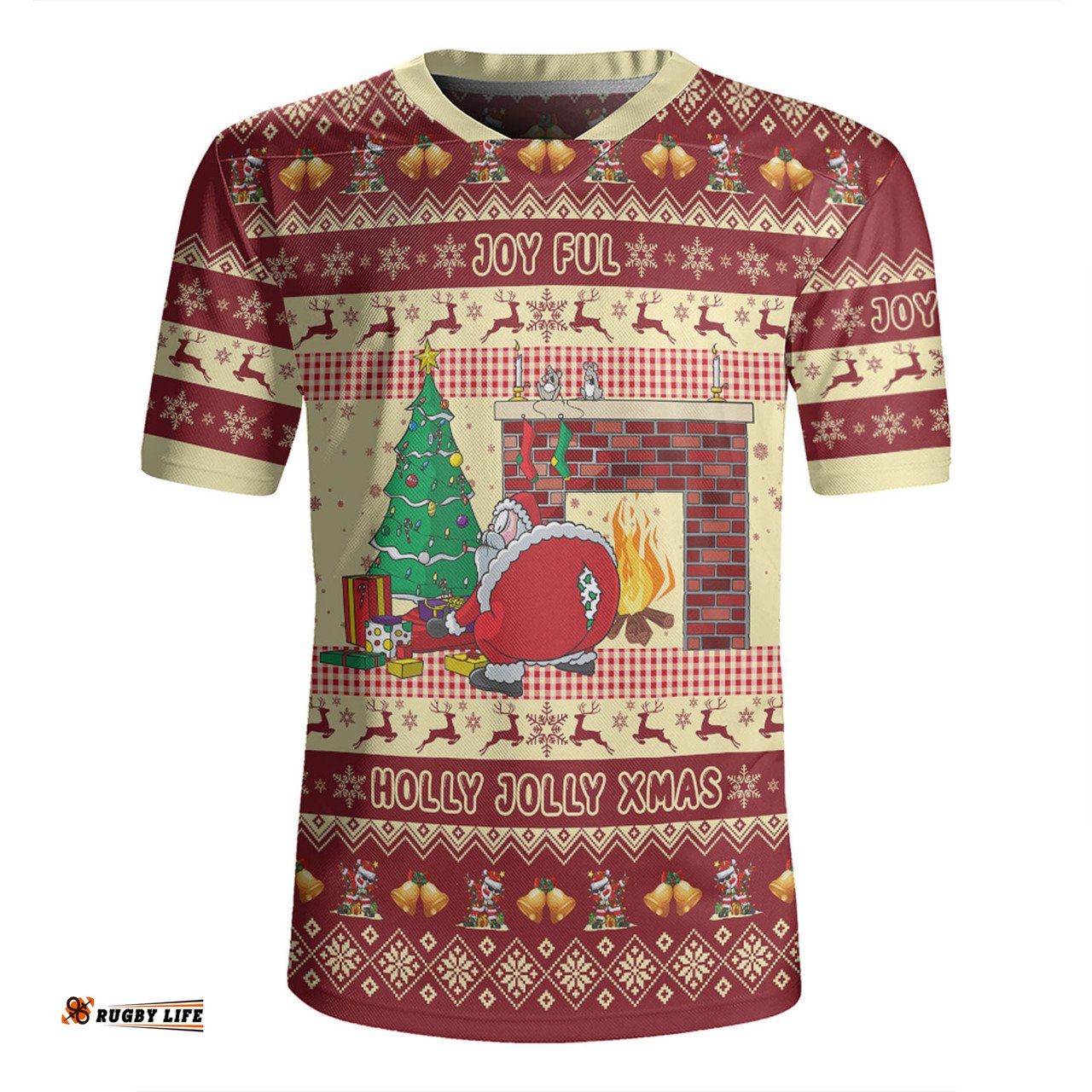 Australia Christmas Custom Smells Like Christmas Rugby Jersey