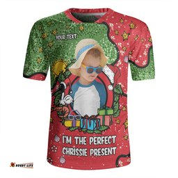 Australia Christmas Custom I'm the Perfect Present Red Rugby Jersey