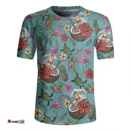 Australia Christmas Surfing Funny Santa Surfing Colorful Seamless Pattern Rugby Jersey