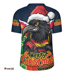 Adelaide Crows Santa Scoring Touchdown On Christmas Game Day Rugby Jersey