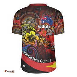 Australia Papua New Guinea Birds Of Paradise With Aboriginal Rugby Jersey