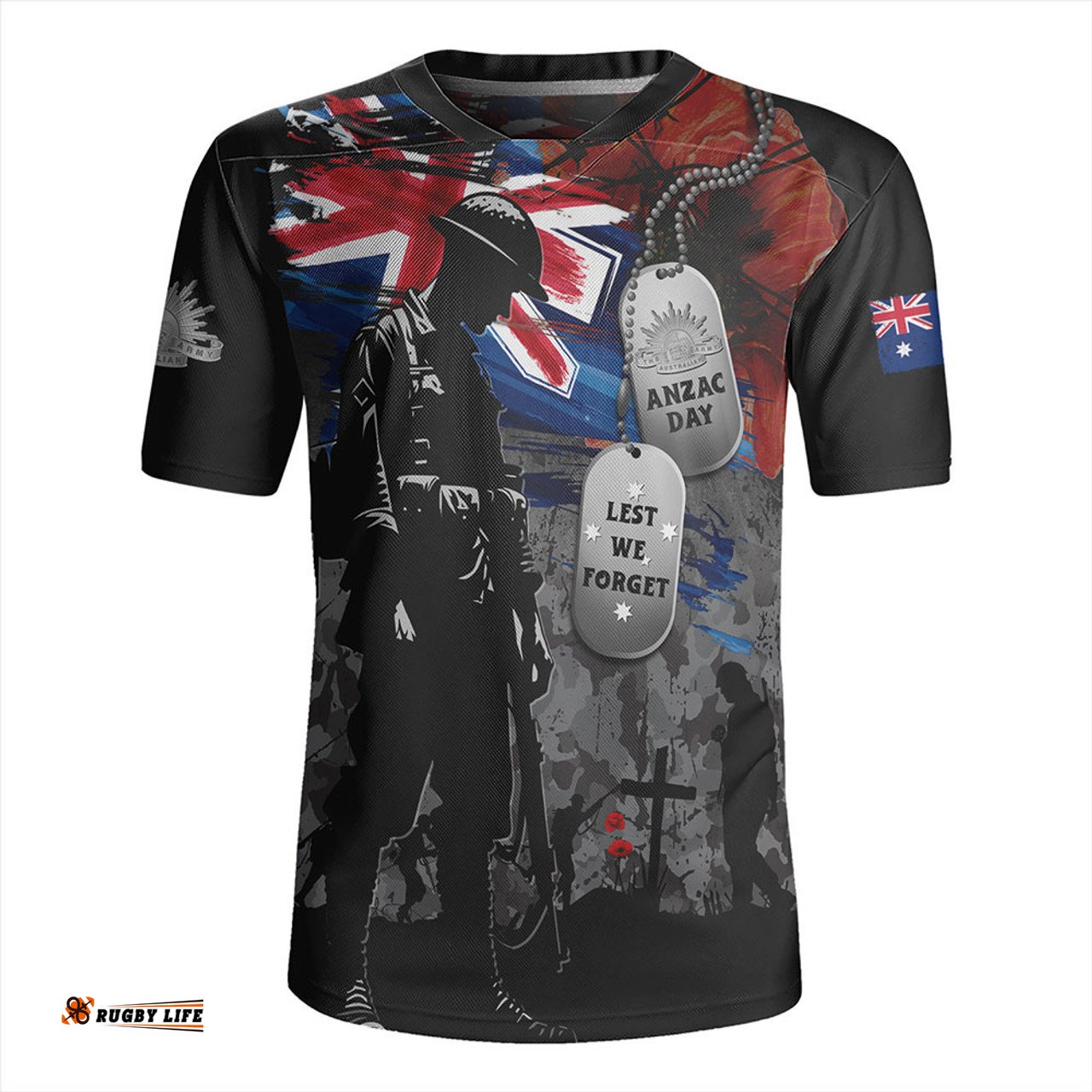Australia V-Neck Rugby Jerseys Tribute To The Brave Anzac Day