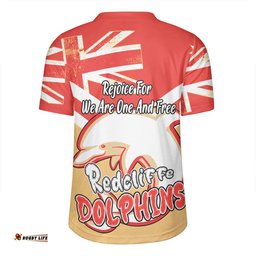 Redcliffe Dolphins V-Neck Rugby Jerseys - Happy Australia Day We Are One And Free