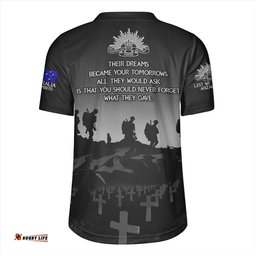 Australia Anzac Day Lest We Forget Battlefields Remembered Rugby Jersey