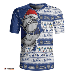 Canterbury-Bankstown Bulldogs V-Neck Rugby Jerseys Merry Christmas Our Beloved Team Scratch Style