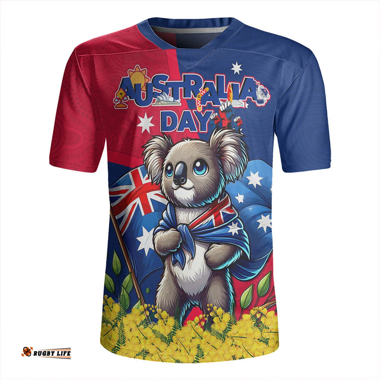 Australia Golden Wattle And Koala Australia Day Celebration Rugby Jersey